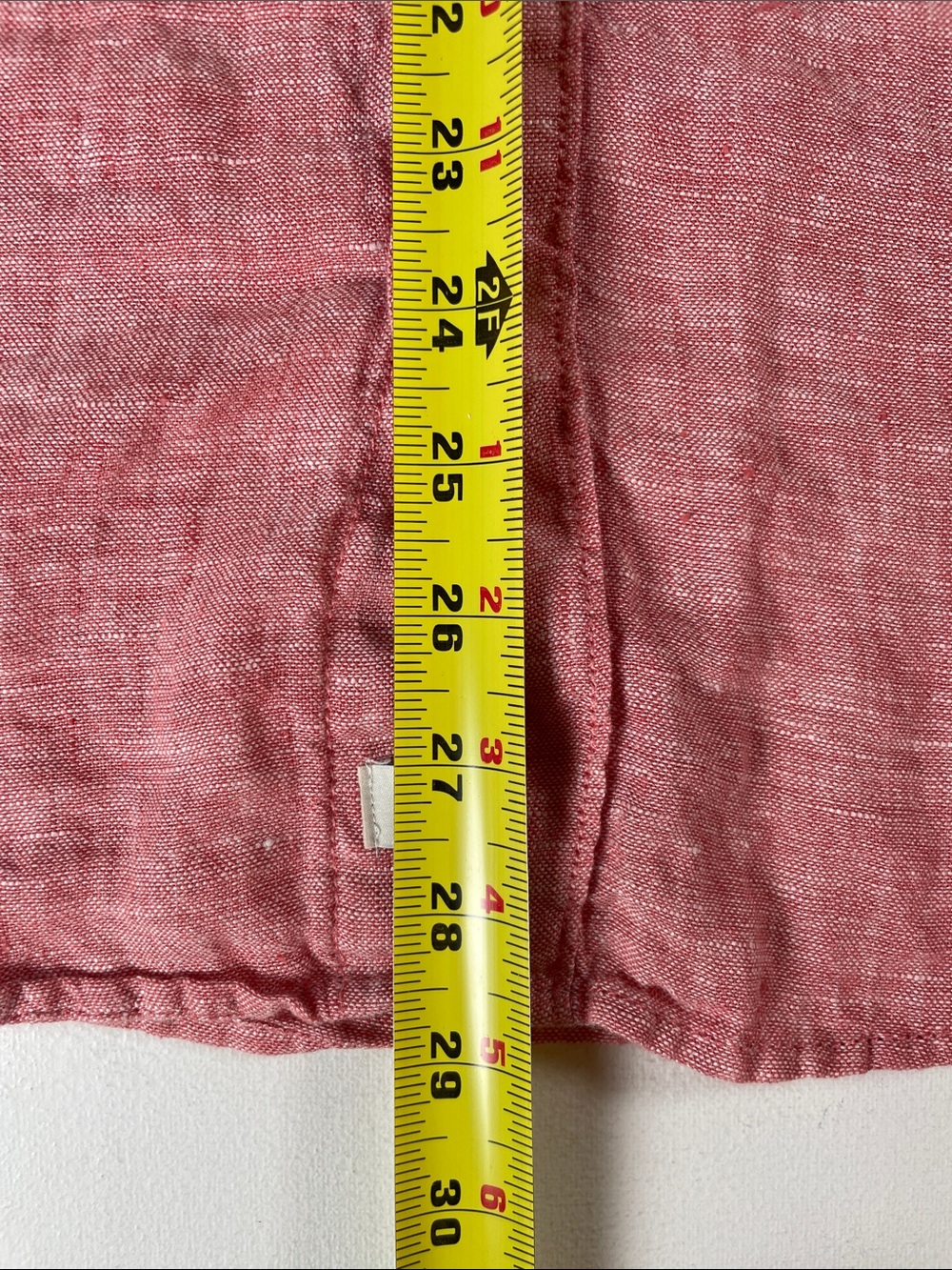 Caribbean Joe Red 100% Linen Long Sleeve Button Up Men’s Shirt Large - Picture 11 of 11